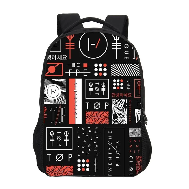 Backpack Casual Twenty One Pilots School Bag Children For