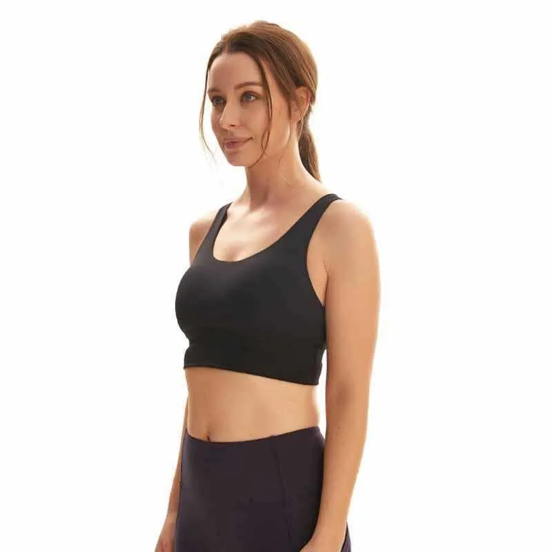 Women Sports Bra Shirts Yoga Gym Vest Push Up Fitness Tops Sexy Underwear Lady Tops Shakeproof Adjustable Strap Bra L-095