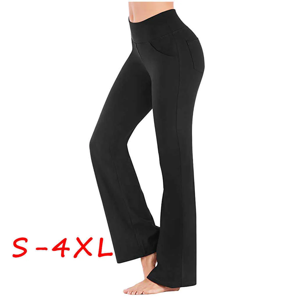 Bootcut Flare Pants For Women With Pockets High Waist Workout