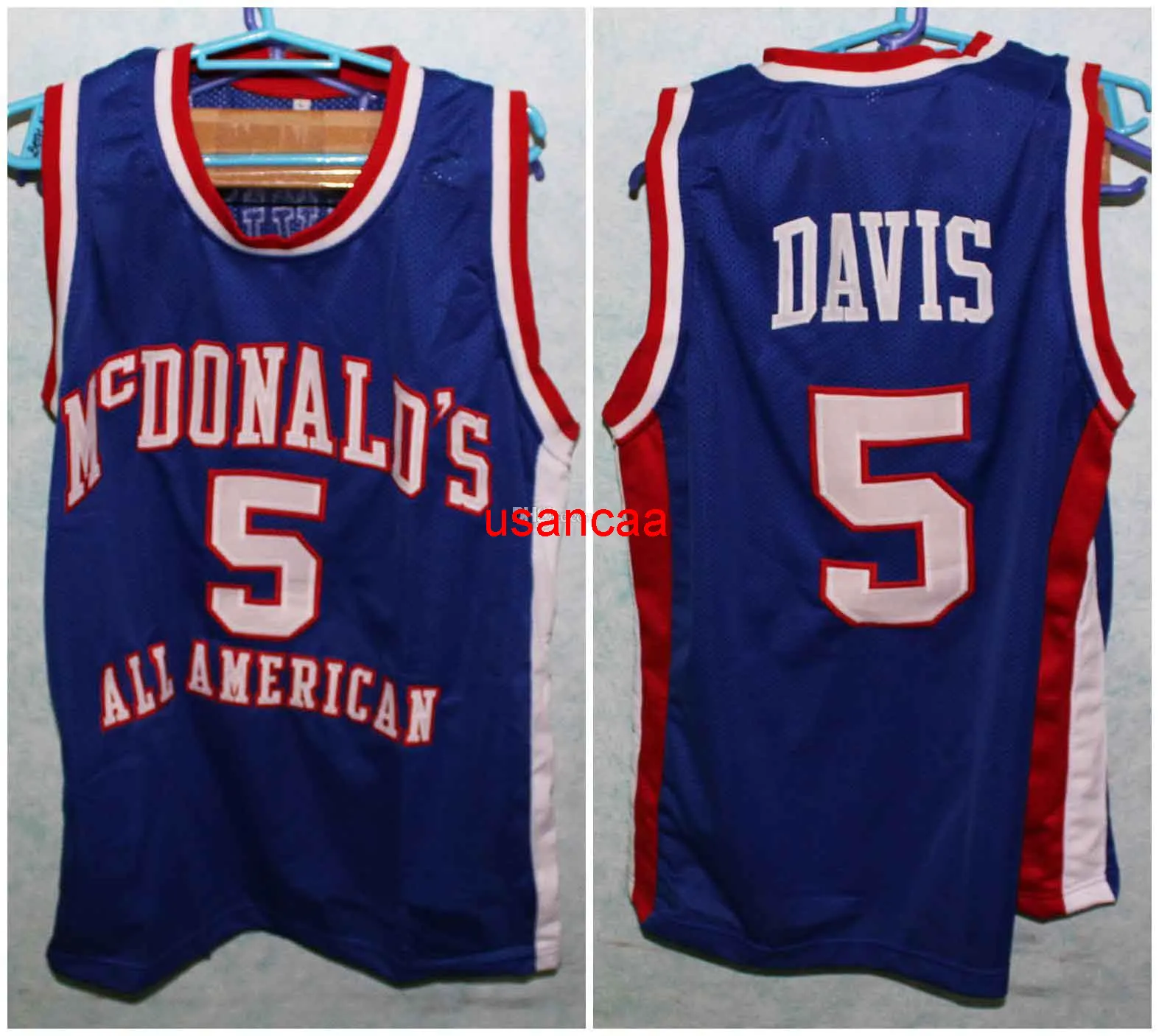 # 5 retro Baron Davis McDonald's All American Basketball Jersey Mens Stitched Custom Any Number Name Jerseys