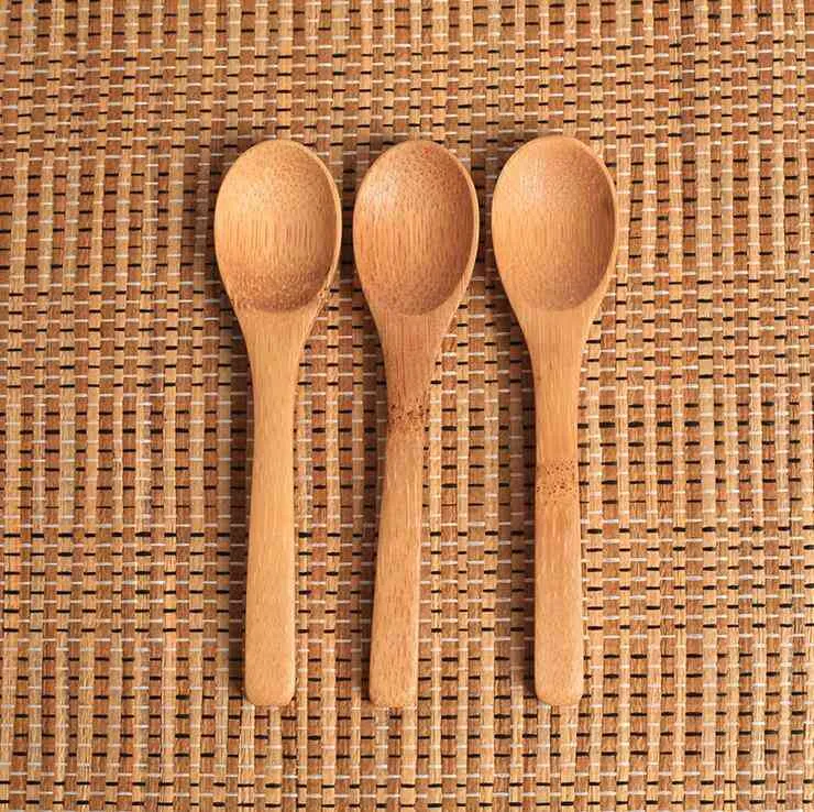 Wooden Jam Spoon Baby Honey Spoons Coffee Scoop New Delicate Kitchen Using Condiment Small 12.8*3cm