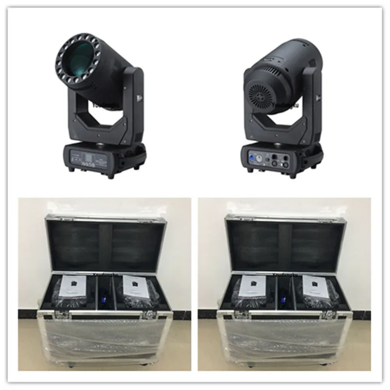 4pcs led powercon spot beam moving head dmx lyre led dj spot 300w moving head light with case