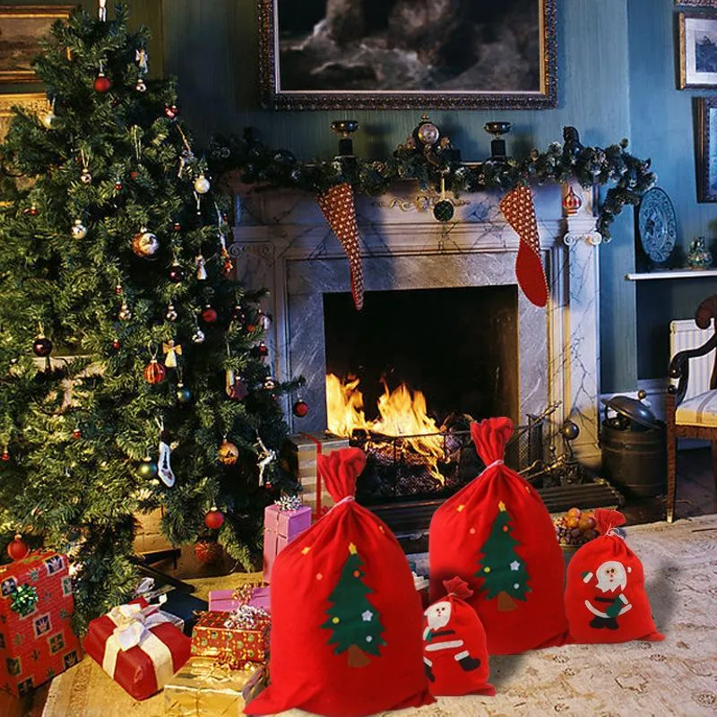 Sacco Babbo Natale Grande Juta XXL - Maxi Sacca 70x50 cm con Cordino per Regali Natalizi - Borse Doni di Natale Originali - Sacchetto Natalizio Originale