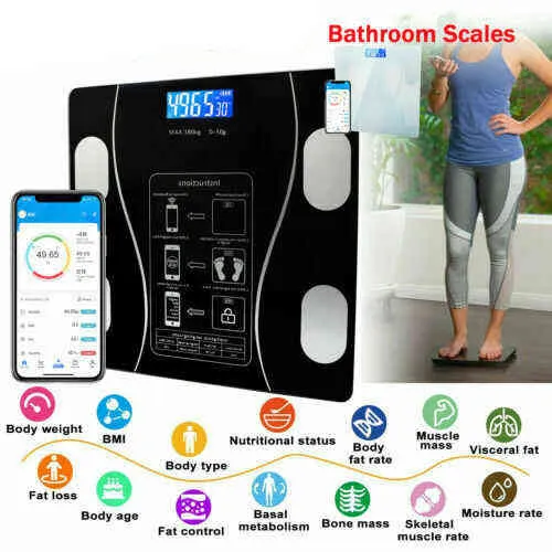 1pc Rechargeable Black Tempered Glass Weighing Scale,High Precision  Electronic Body Scale For Home,Commercial Electronic Scale for Weighing
