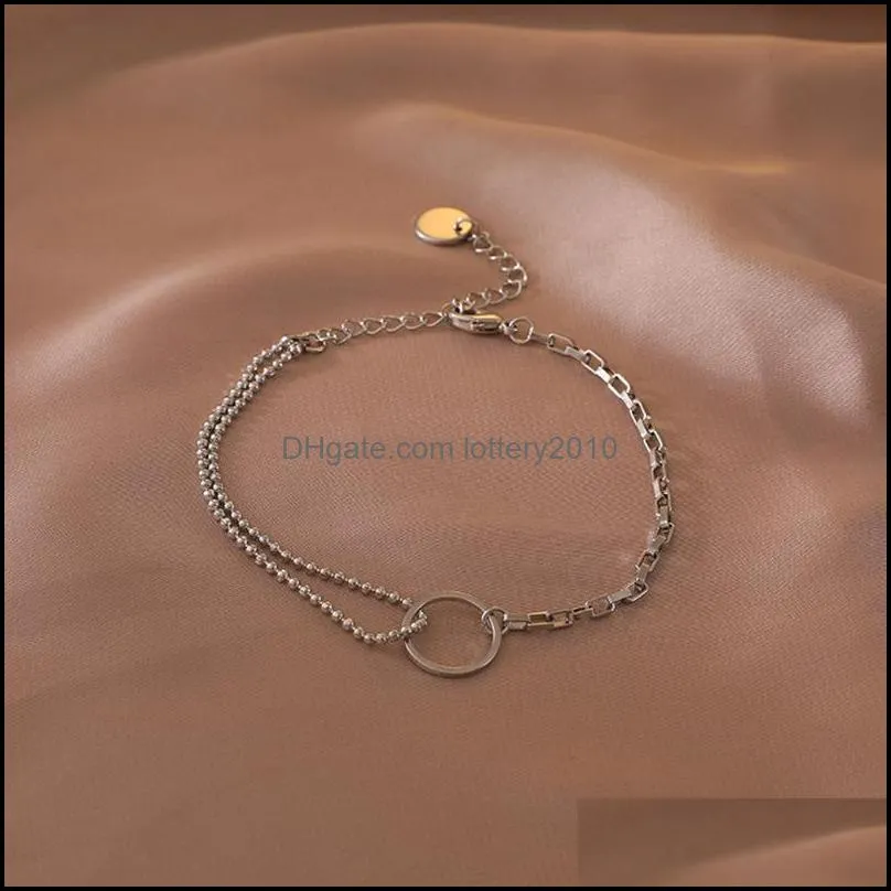 Link, Chain INS Style Hand Catenary Fashion Personality Geometry Hollow Out Round Shape Jewelry Valentine`s Day Gifts Sell Like Cakes