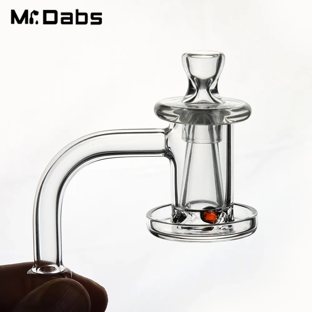 Spinner Quartz Banger Set Röktillbehör med 1 glas TERP Pearl och Carb Cap 1 Glaskon 10mm 14mm 19mm Man / Kvinnlig klar för DAB Rigvattenrör