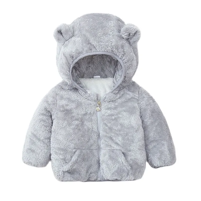 Söt baby tjejer jacka barn pojkar kappor med öra hoodie våren höst flicka kläder spädbarn fleece kappa för barnkläder 211023