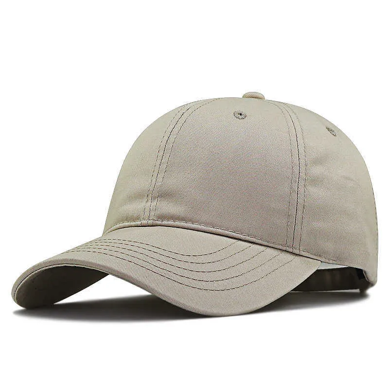 Große Größe Baseball Caps für Erwachsene Dame Gute Qualität Weiche Baumwolle Sonnenhut Großen Kopf Männer Plus Größe Snapback Kappe 56-60 cm 60-68 cm Q0911