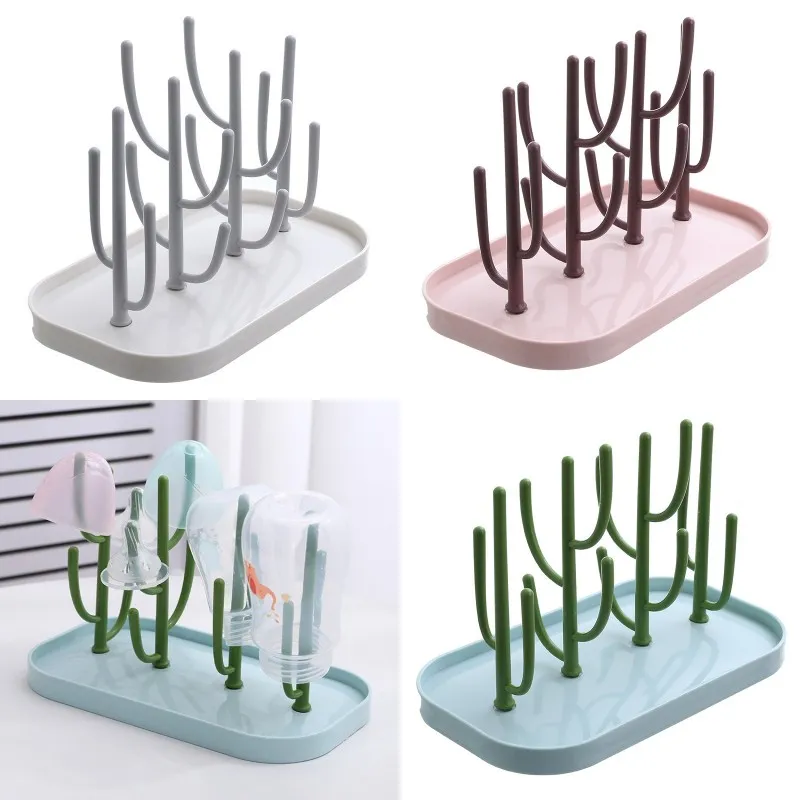 Baby Feeding Bottle Drain Rack Nippel Cup Holder Tree Shape Dammtät Storage Racks Flaskor Rengöring och torkmaskin 20220305 H1