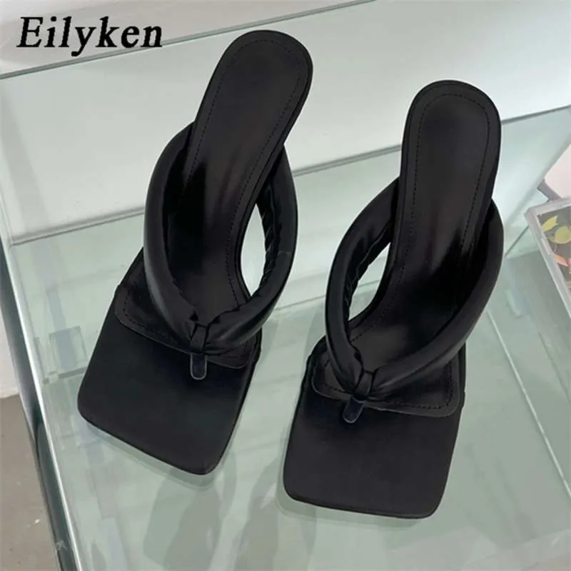 Летние шлепанцы Eilyken, шлепанцы на среднем каблуке, модные шлепанцы с застежкой на носок, женские повседневные сандалии, размер 35–42 210928 GAI GAI GAI