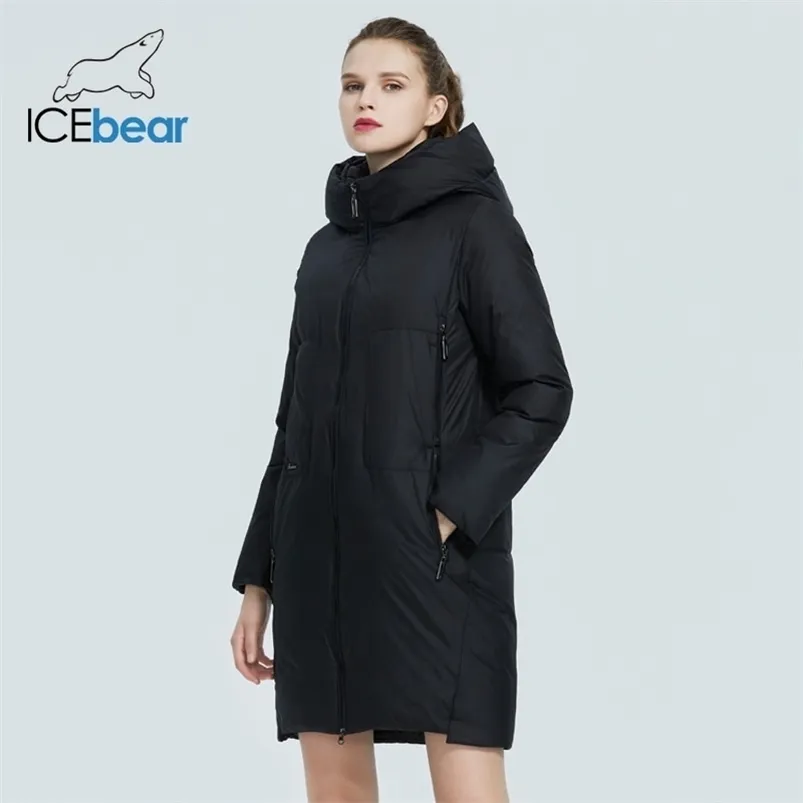 Продукт женские Parka ветрозащитный и теплый повседневный хлопчатобумажную куртку модный пальто с капюшоном GWD20129D 210819