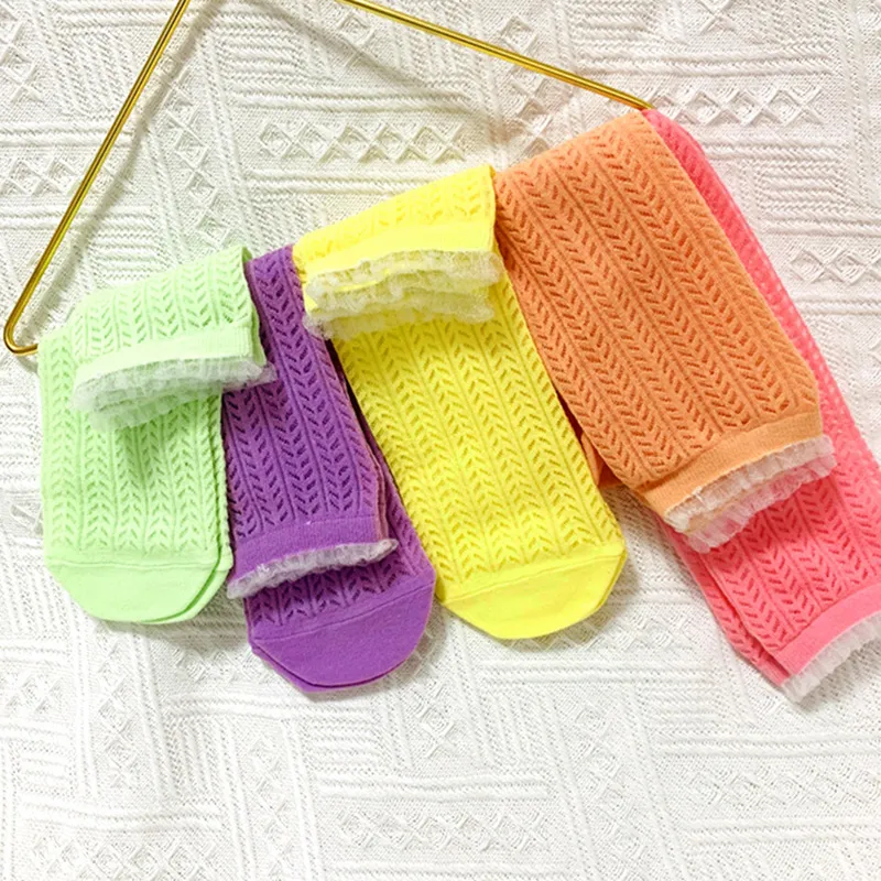 Baby Socks Knee High Long младенческая хлопчатобумажная льняная носок полых девочек мальчик весна летняя нога теплые дети принцесса носки