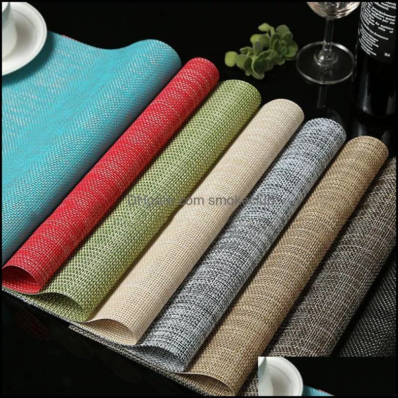 PVC placemats dining bar plate mat non-slip heat insulation washable table mat modern hotel high quality table coffee placemats