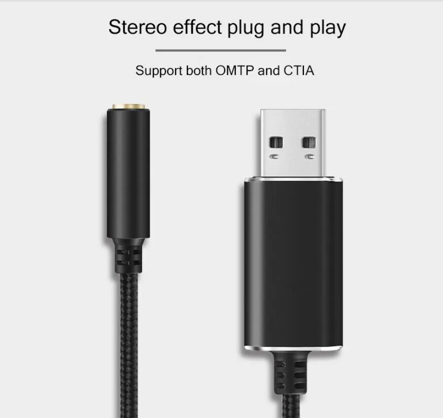 Adattatore Scheda Audio USB Esterno 3.5mm – Plug&Play 7.1 Canali Per PC E Laptop