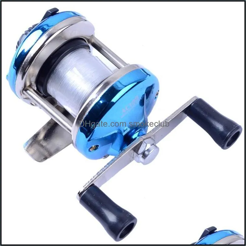 Mini Metal Bait Casting Spinning Reel Ice Fishing Fish Water Wheel Baitcast Roller With Lines Baitcasting Reels