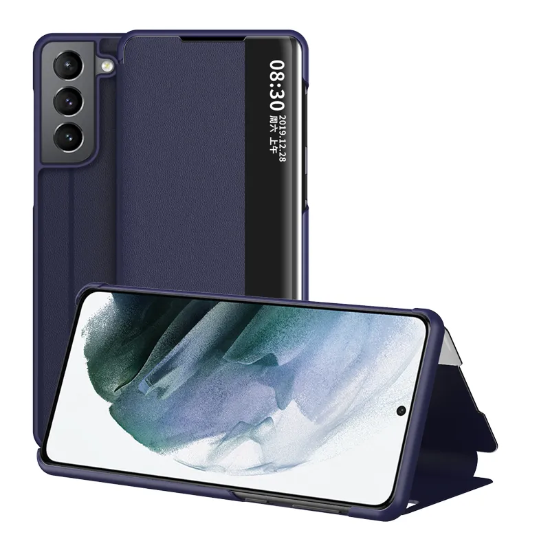 Cassa del telefono di vibrazione della finestra laterale Smart View per Samsung Galaxy S22 S21 S22Ultra S22Plus S20 S20FE S20Plus S20Ultra Note20 A72 A71 Copertura del telefono di alta qualità