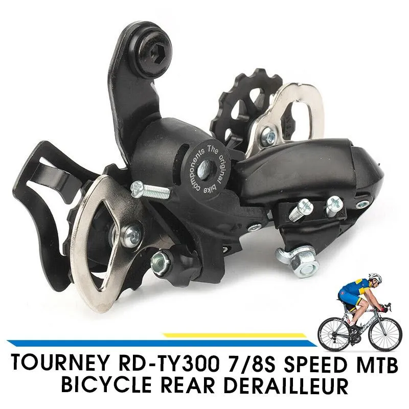 자전거 변속기 Tourney RD-TY300 7/8s 속도 MTB 자전거 후방 메크 변속기 액세서리 높은 치아 조정