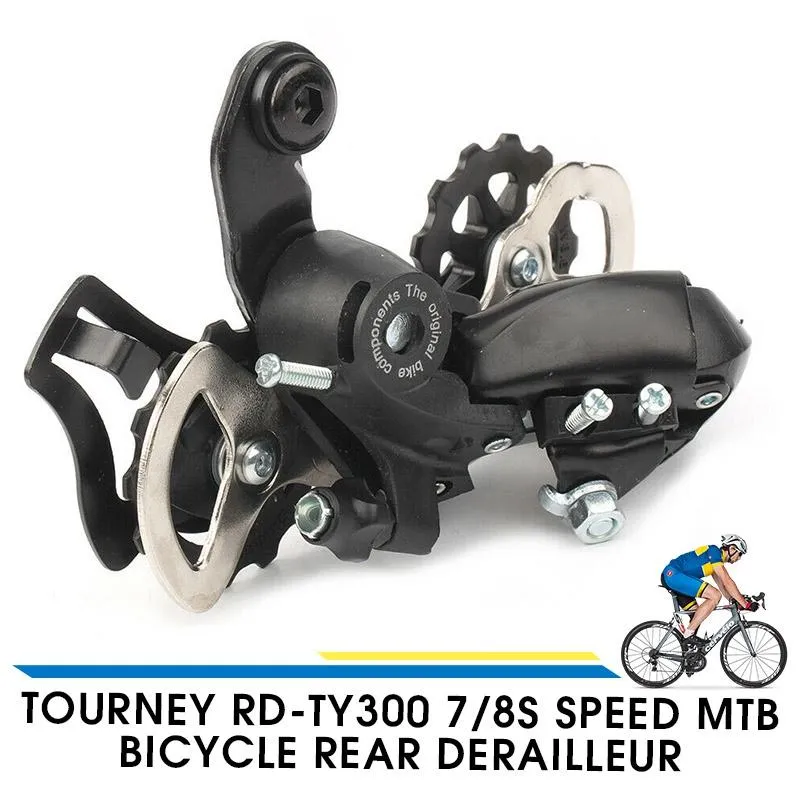 Bike Derailleurs Tourney RD-TY300 7/8s Speed MTB Bicycle Rear Mech Derailleur Accessories High Teeth Adjustment