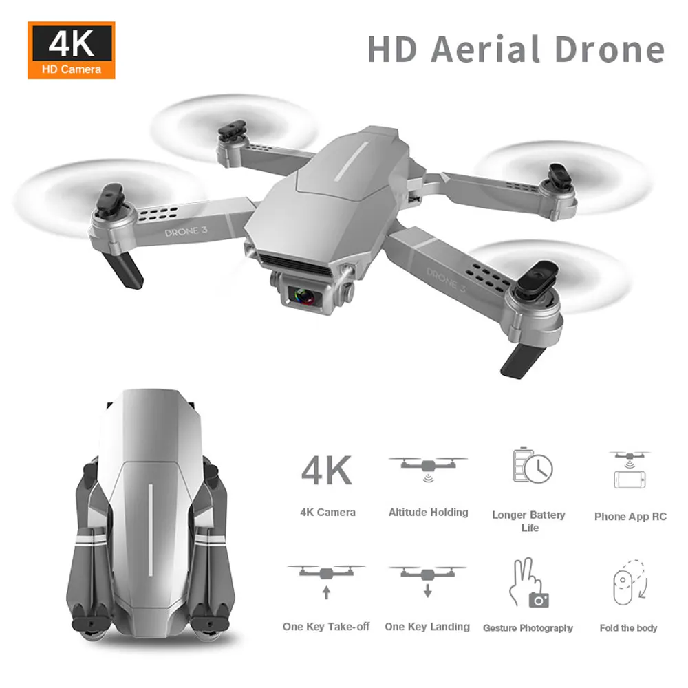 F98 Folding Drone Remote Control Quadcopter 4K HD Aerial Photography Long Endurance RC Drone Remote Control Aircraft Toys