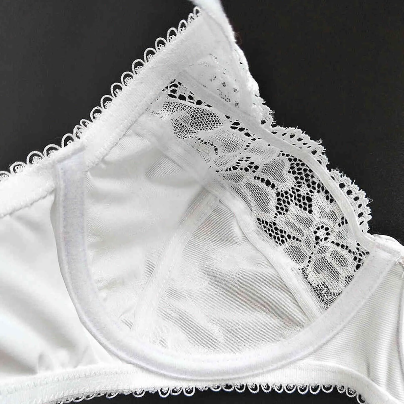 New Lace Perspective Bra Women Sexy Lingerie Underwire Embroidery Floral  Bralette Bras B C D E F G 75 80 85 90 95 100 105 110