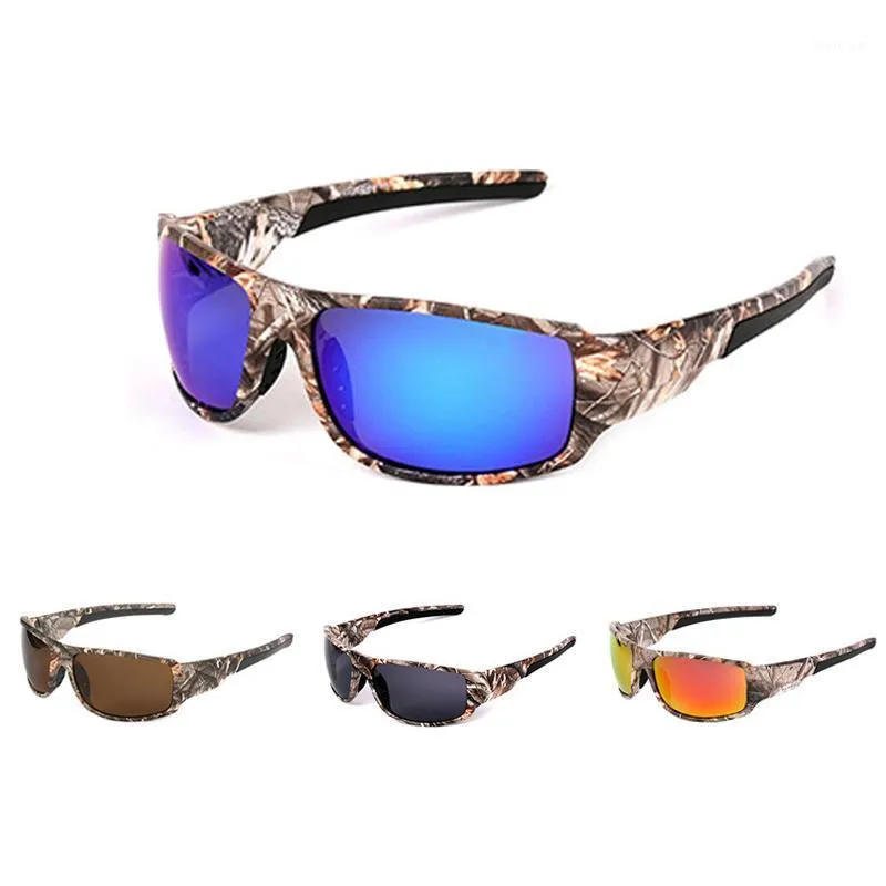 Occhiali da esterno Camouflage Polarizzati Occhiali da pesca Uomo Donna Ciclismo Escursionismo Guida Occhiali da sole Sport Camo Equitazione antivento