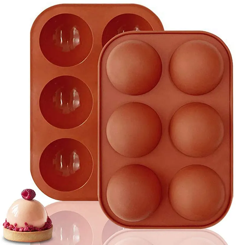 Rundform Silikon Mögel Chokladkaka Jelly Pudding Handgjorda tvålbakning BPA Gratis non Stick Baking Silikonformar Diy Decor YL0295