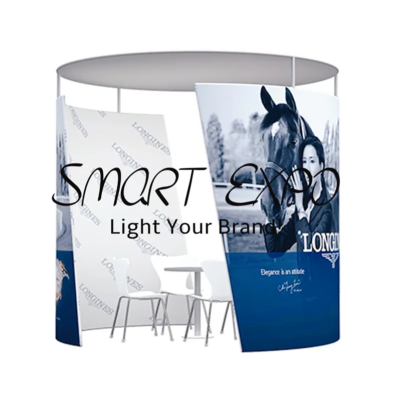 Trade Room Booth Advertising Display with Frame Kits Custom Full Color Printed Graphics Carry Bag