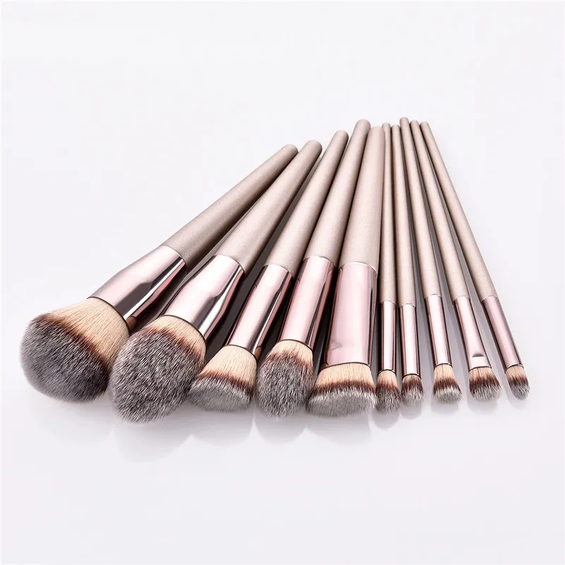 Champagne makeup brushes Set For Cosmetic Foundation Powder Brush Eyeshadow Blending Make Up Blush Beaty Tools