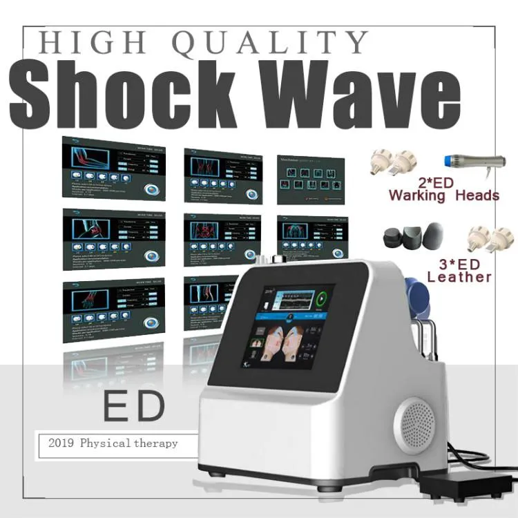 Beauty Machine Shock Wave Therapy Machine Vibratore elettrico ED Massaggiatore analgesico extracorporeo elettromagnetico