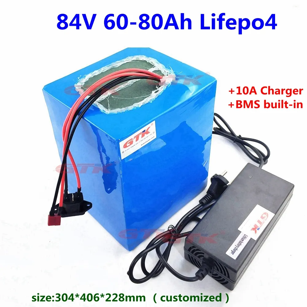 Dostosowany GTK LifePo4 84V 60AH 70AH 80AH Lithum Bateric