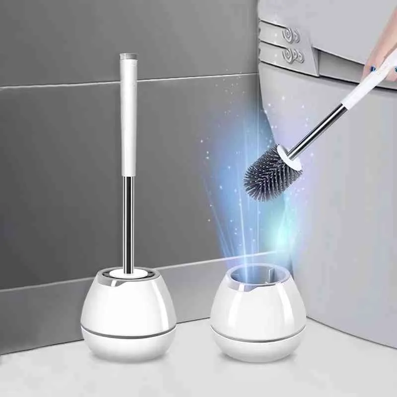 Cepillo montado en la pared del inodoro TPR de silicona UOSU para productos de limpieza del hogar accesorios de baño