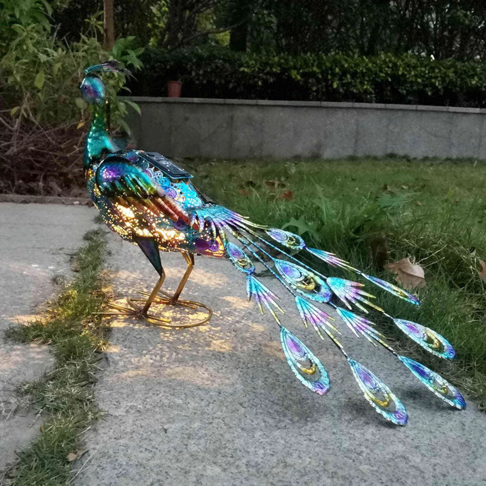 Peacock Solar Statue Argos Garden Ornaments Decoration With Hollow Metal Sculpture And Pathway Lighting From Allkingline 39.33 DHgate.Com