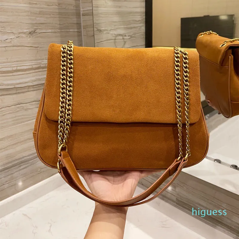 Projektant - Classic Messenger Torba Łańcuch Offertope Torebki Deerskin Gold Hardware Ozdoby Dekoracje Kobiety Dojeżdżają Codzienne Wypoczynek Worki