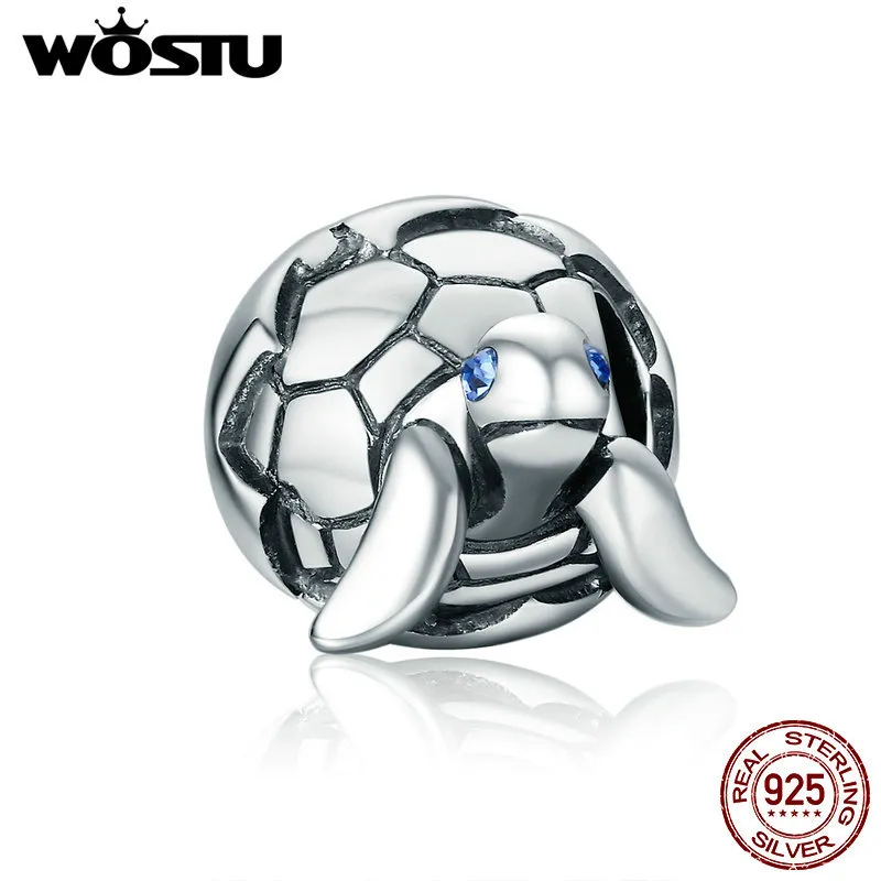 WOSTU Original Design 925 Sterling Zilver Pasgeboren Turtle Beads Fit WST Charm Armband Fijne DIY Sieraden Gift CQC192 Q0531