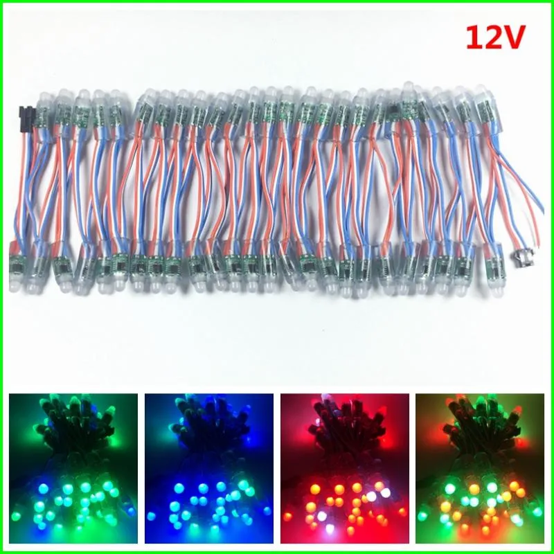 1000 stücke DC5V DC12V WS2811 IC LED-Module String Licht 12MM Voll Farbe IP68 Im Freien Wasserdichte Werbung Pixel Lights2722