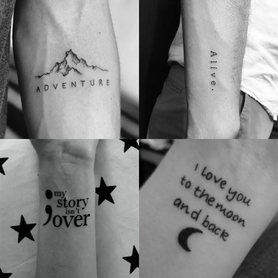 56Sheet Waterproof Temporary Tattoo Sticker Black Devil Doesnt Sleep  English Letters Tatoo Fake Tatto Neck Wrist For Woman Men From 9,04 € |  DHgate