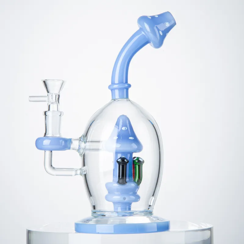 9インチHookahs heady Glass BongsユニークなBongシャワーヘッドPercパーコレーターオイルDABリグの水パイプ14.5mmのボウルWP2192