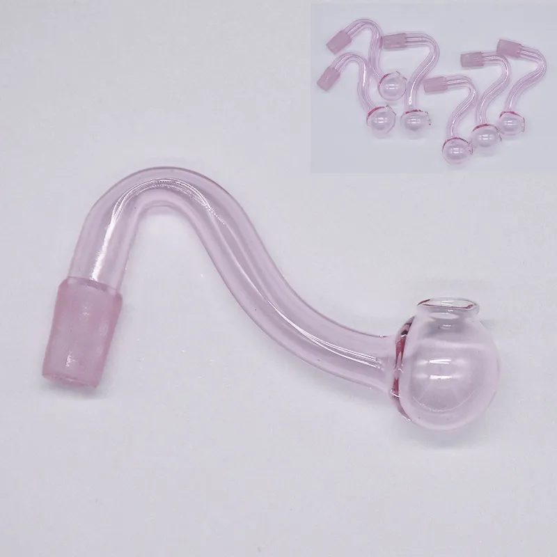 Roze 10mm mannelijke gezamenlijke tabak kom kleurrijke pyrex glazen olie brander pijp glazen kommen hookah shisha bongs adapter dikke buizen rokende buizen voor rokers