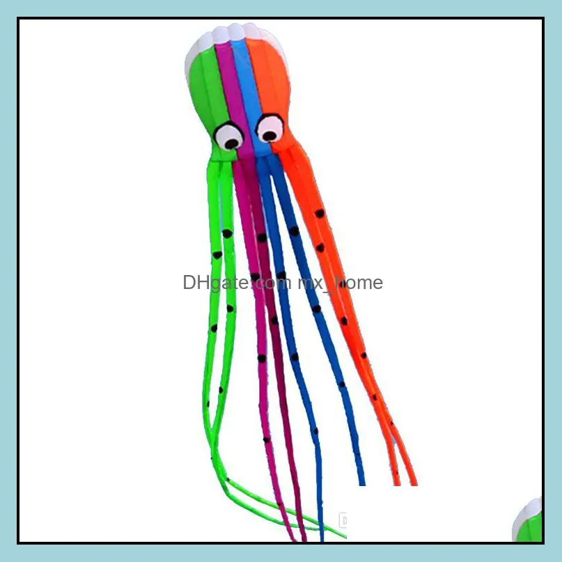 Outdoor Fun Sports High Quality 8m Power Kite Software Octopus Flying Outdoor Toys Soft Frameless Squid Kite