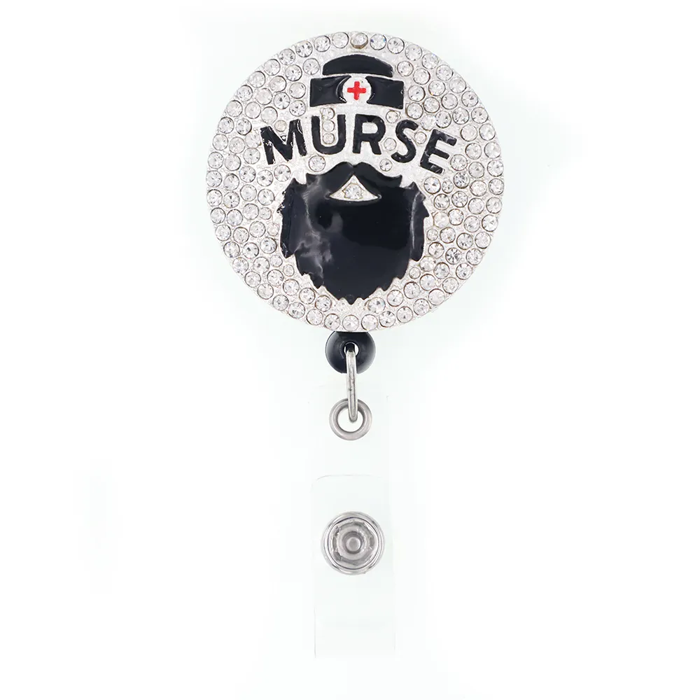 Hot Custom Retractable Key Ring Murse Rhinestone Retractable ID Holder For Male  Nurse Name Accessories Badge Reel With Alligator Clip From Fashion883,  $32.1