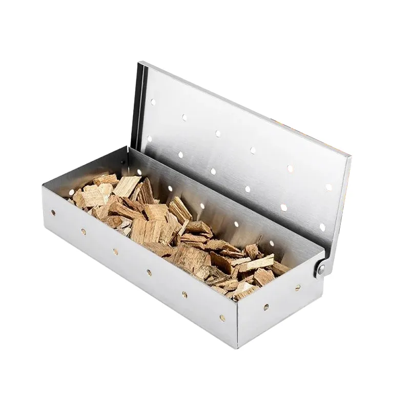 Smoker Box BBQ Tools Wood Chips For Indoor Outdoor Charcoal Gas Barbecue Grill Meat Infused Smoke Flavor Accessories Smokers Box