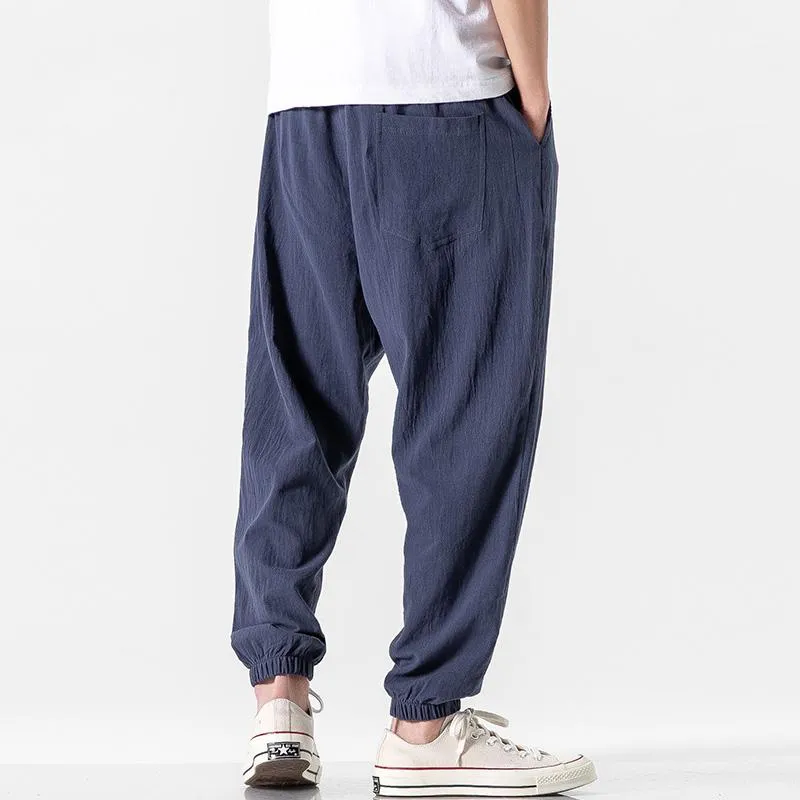 正規取扱販売店 メンズパンツ21summerメンズソリッドカラーリネンマルチポケットストレートカジュアルプラス大型通気性快適な巾着緩いパンツ 定価 Www Pnsg Com Br
