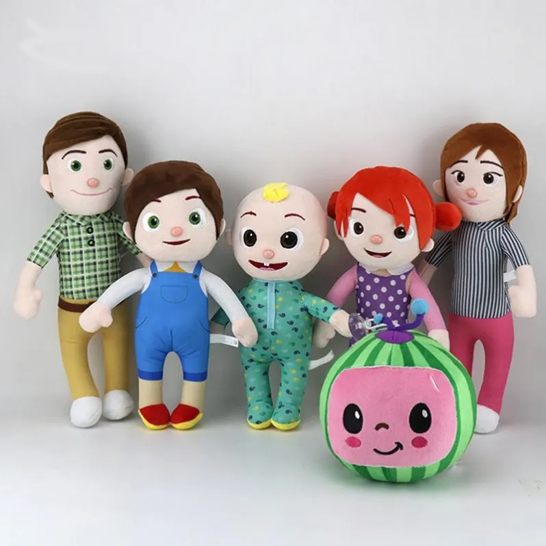 Melon JJ Plush Toys Cocomelon Kids Gift Cute Stuffed Toy Educational Plush Doll Cartoon Family Cocomelon Christamas Gift