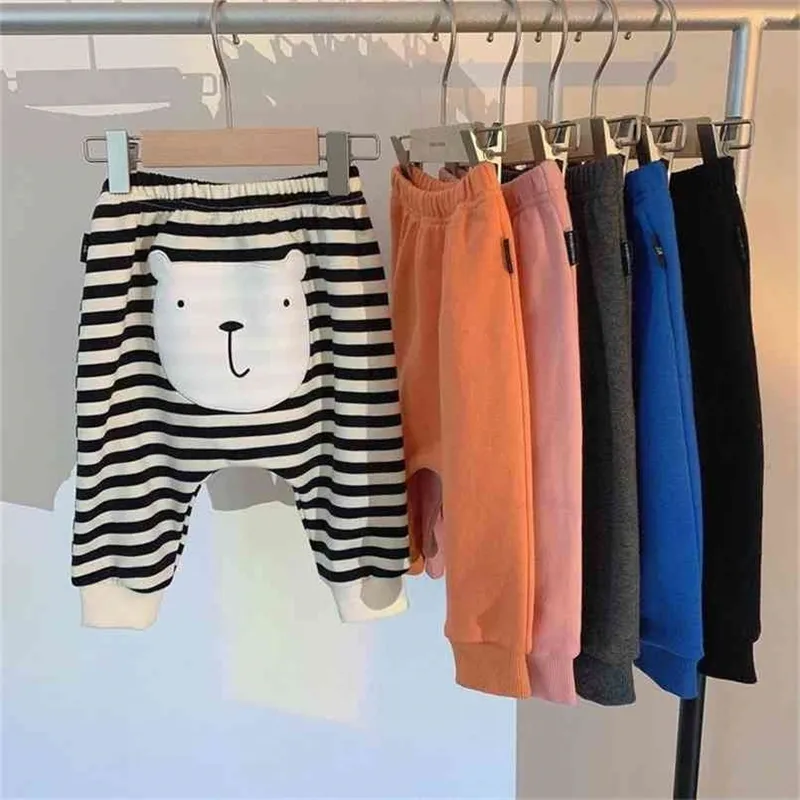 baby pants spring and autumn thin casual sports trousers for boys girls infants young children P4495 210622