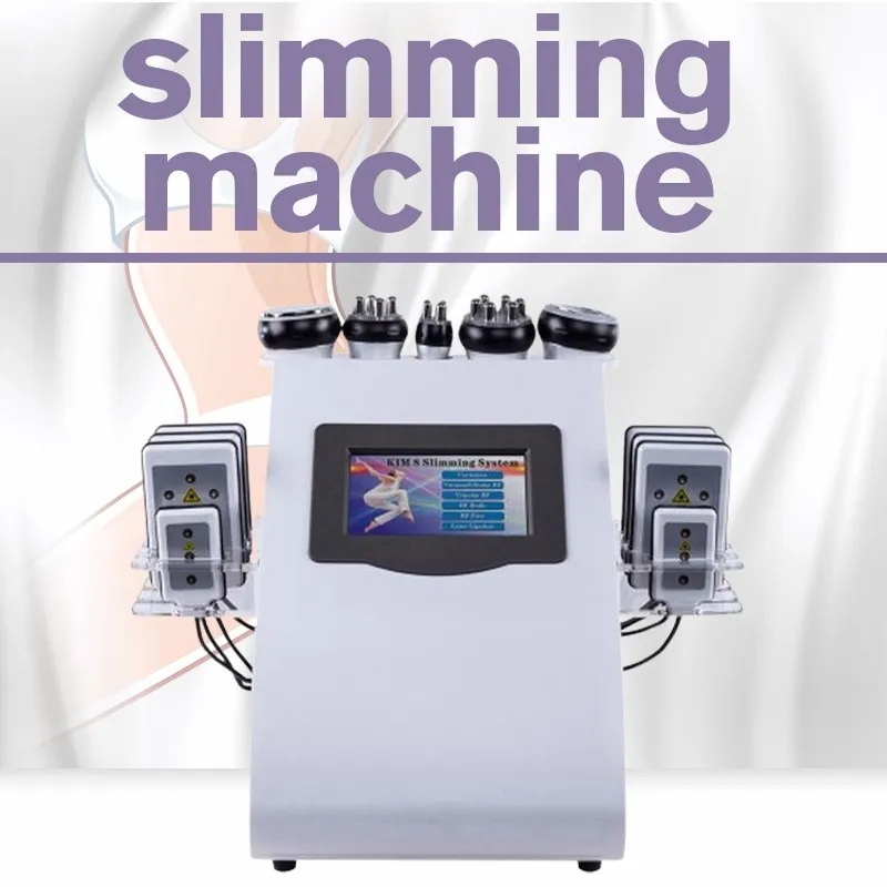 6 in 1 40K ultrasonic cavitation machine Facial lifting vacuum lipolaser body Loss Weight Beauty Equipment