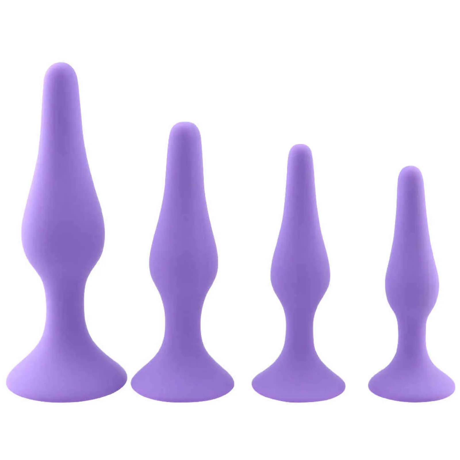 Nxy Sex Anal Silicone Backyard Plug Four Piece Stimulation Pull Beads Hands Free Sucker Adult Toys 1220_voghion.com