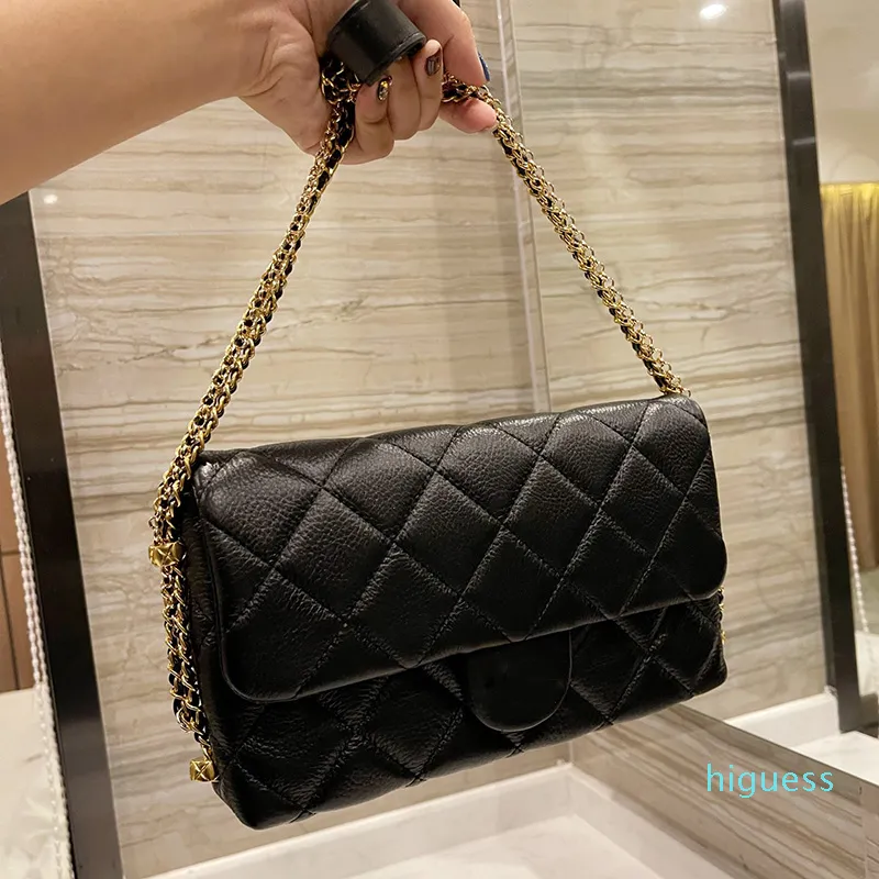Designer- Women Classic Flap Two-Tone Sign Womens Bags Matelasse Chains Crossbody Shoulder Leather Cosmetic Handbags