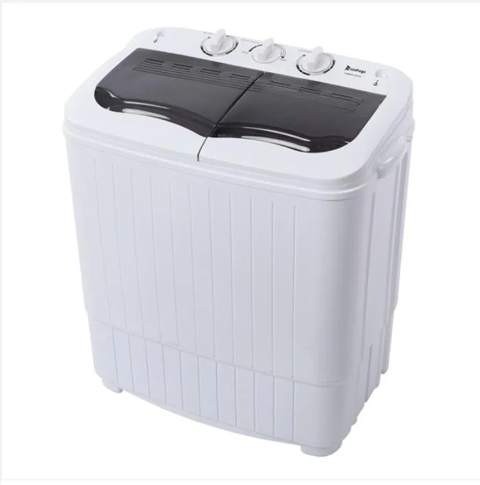 Compact Twin Tub Auertech Portable Washing Machine With Built In Drain  Pump, XPB35 ZK35, Semi Automatic Gray Cover, 14.3lbs 7.7 6.6lbs Weight From  Gegezeng, $153.14