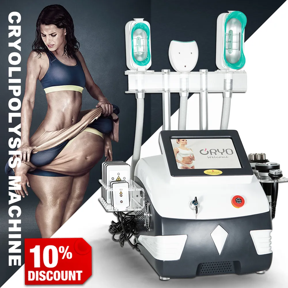 7 en 1 cryolipolyse graisse congélation amincissant la machine cryothérapie ultrasons 40k cavitation rf liposuccion lipo laser machine