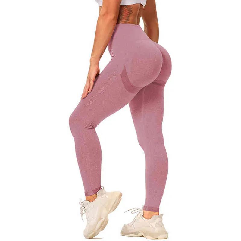Ladies Yoga Pants Hip Push Up Gym Seamless Workout Running Trousers